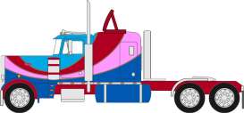 Peterbilt  - 359 1973 blue/pink - 1:64 - IXO America - U64TR021 - ixoU64TR021 | Toms Modelautos
