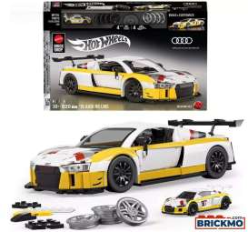 Audi  - R8 LMS 2015 white/yellow - 1:16 - Hotwheels Brick Shop - JFT18 - hwbsJFT18 | Toms Modelautos