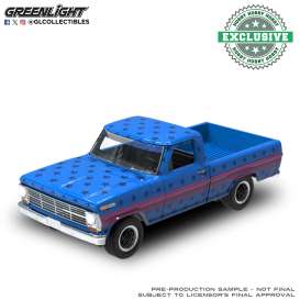 Ford  - F-100 1969 blue - 1:64 - GreenLight - 30600 - gl30600 | Toms Modelautos