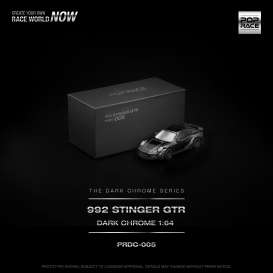 Porsche  - Stinger dark chrome - 1:64 - Pop Race Limited - PRDC005 - PRDC005 | Toms Modelautos