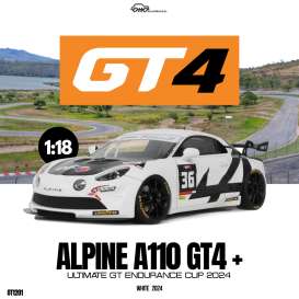 Alpine  - A110 GT4 2024 white - 1:18 - OttOmobile Miniatures - OT1201 - otto1201 | Toms Modelautos