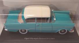 Opel  - Olympia Rekord PI 1957 blue/white - 1:24 - Magazine Models - 24Olympia - mag24Olympia | Toms Modelautos