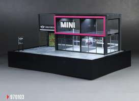 diorama Accessoires - MINI show room various - 1:64 - Black Box Diorama - MO970103 - MO970103 | Toms Modelautos