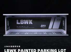 diorama Accessoires - LBWK parking lot with light various - 1:64 - Black Box Diorama - MO914917 - MO914917 | Toms Modelautos