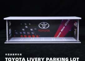 diorama Accessoires - Toyota parking lot with light various - 1:64 - Black Box Diorama - MO914918 - MO914918 | Toms Modelautos