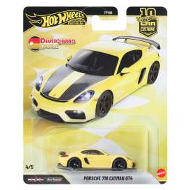 Porsche  - 718 Cayman GT4 yellow - 1:64 - Hotwheels - JKF42 - hwmvJKF42 | Toms Modelautos