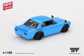 Nissan  - Hakosuka 2015 baby blue - 1:64 - Mini GT - 01169BL - MGT01169BL | Toms Modelautos
