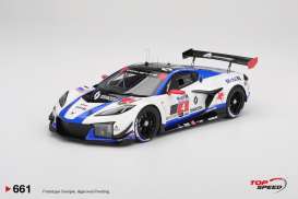 Chevrolet  - Corvette Z06 2025 white/blue/red - 1:18 - Top Speed - TS0661 - TS0661 | Toms Modelautos