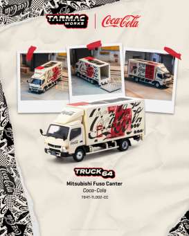 Mitsubishi  - Fuso white/red/black - 1:64 - Tarmac - T64T-TL002-CC - TC-T64T-TL002CC | Toms Modelautos
