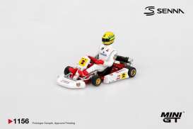   - Senna Kart Formula K 1993 white - 1:64 - Mini GT - 01156BL - MGT01156BL | Toms Modelautos