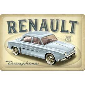 Tac Signs 3D  -  Renault Dauphine blue/yellow/brown - Tac Signs - tac3D22432 | Toms Modelautos