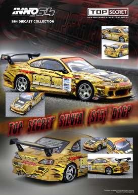 Nissan  - Silvia (S15)  2004 gold - 1:64 - Inno Models - IN64-S15TS-D104 - IN64-S15TS-D104 | Toms Modelautos
