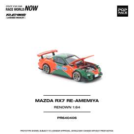Mazda  - RX7 orange/green - 1:64 - Pop Race Limited - PR640406 - PR640406 | Toms Modelautos