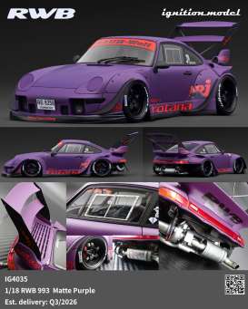 Porsche  - RWB 993 purple - 1:18 - Ignition - IG4035 - IG4035 | Toms Modelautos