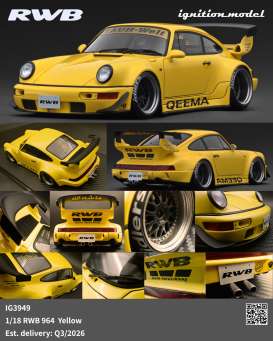 Porsche  - RWB 964 yellow - 1:18 - Ignition - IG3949 - IG3949 | Toms Modelautos