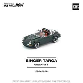 Porsche  - Singer Targa green - 1:64 - Pop Race Limited - PR640068 - PR640068 | Toms Modelautos