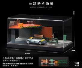 diorama Accessoires - Bridge with figure and accesso various - 1:64 - Black Box Diorama - SCJ-82001-A - SCJ-82001-A | Toms Modelautos