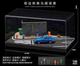 diorama Accessoires - Street corner 03 with figure a various - 1:64 - Black Box Diorama - SCJ-82003-A - SCJ-82003-A | Toms Modelautos