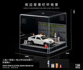 diorama Accessoires - Street 13 with figure and acce various - 1:64 - Black Box Diorama - SCJ-82013-A - SCJ-82013-A | Toms Modelautos