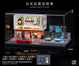 diorama Accessoires - Ramen restaurant with figure various - 1:64 - Black Box Diorama - SCJ-82029-A - SCJ-82029-A | Toms Modelautos