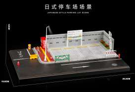 diorama Accessoires - Parking lot various - 1:64 - Black Box Diorama - SCJ-82035 - SCJ-82035 | Toms Modelautos