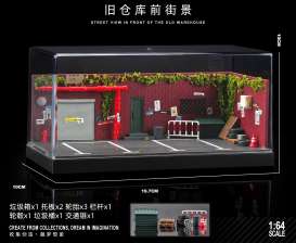 diorama Accessoires - Old warehouse parking lot various - 1:64 - Black Box Diorama - SCJ-82023 - SCJ-82023 | Toms Modelautos