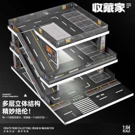 diorama Accessoires - Parking building B various - 1:64 - Black Box Diorama - SCJ-73449B - SCJ-73449B | Toms Modelautos