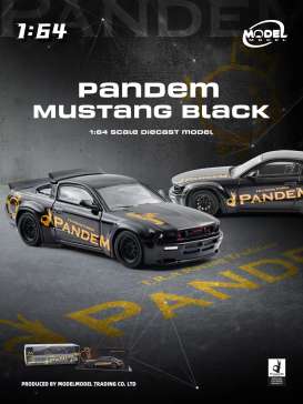 Ford  - Mustang black - 1:64 - ModelModel - MM64-PM-002 - MM64-PM-002 | Toms Modelautos