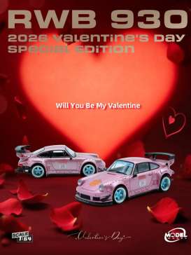 Porsche  - RWB 930 pink - 1:64 - ModelModel - MM64-RWB930-Valentin - MM64-RWB930-Valentine2 | Toms Modelautos