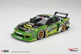 Nissan  - Silvia S15 2024 green - 1:18 - Top Speed - TS0694 - TS0694 | Toms Modelautos