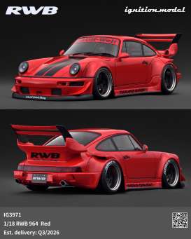 Porsche  - RWB 964 red - 1:18 - Ignition - IG3971 - IG3971 | Toms Modelautos