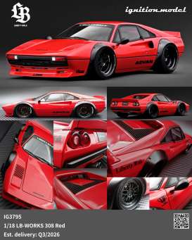 Ferrari  - LB-WORKS 308 red - 1:18 - Ignition - IG3795 - IG3795 | Toms Modelautos