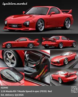 Mazda  - RX-7 red - 1:18 - Ignition - IG3945 - IG3945 | Toms Modelautos