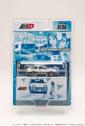 Toyota  - Sprinter Trueno (AE86) white/black - 1:64 - Hobby Japan - HJDMD001F - HJDMD001F | Toms Modelautos