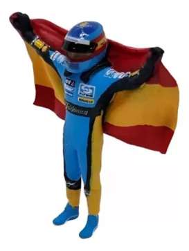 Figures diorama - Alonso Renault with flag  - 1:18 - Cartrix - CTPL18070 - CTPL18070 | Toms Modelautos