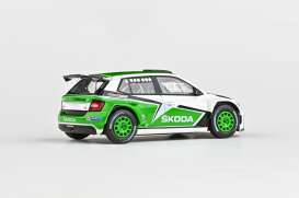 Skoda  - Fabia III R5 2015 white/green - 1:43 - Abrex - 143XAB-605T2eg - ab143XAB-605T2eg | Toms Modelautos