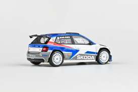 Skoda  - Fabia III R5 2015 white/blue/red - 1:43 - Abrex - 143XAB-605T5e - ab143XAB-605T5e | Toms Modelautos