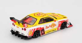 Nissan Corvette - GTR R34 2025 yellow/white/red - 1:64 - Mini GT - MGT01204-R - MGT01204R | Toms Modelautos