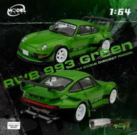 Porsche  - RWB 993 green - 1:64 - ModelModel - MM64-RWB993-008 - MM64-RWB993-008 | Toms Modelautos
