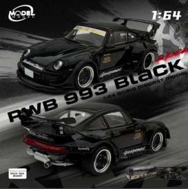 Porsche  - RWB 993 black - 1:64 - ModelModel - MM64-RWB993-004 - MM64-RWB993-004 | Toms Modelautos