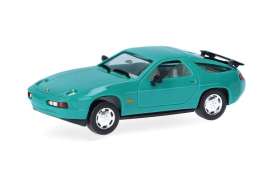 Porsche  - 928 S4 turquoise - 1:87 - Herpa - H023580-002 - herpa023580-002 | Toms Modelautos