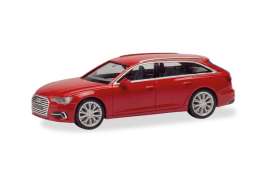 Audi  - A6 Avant red - 1:87 - Herpa - H420303-003 - herpa420303-003 | Toms Modelautos