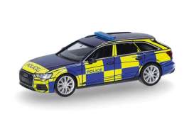 Audi  - A6 Avant blue/yellow - 1:87 - Herpa - 099295 - herpa099295 | Toms Modelautos