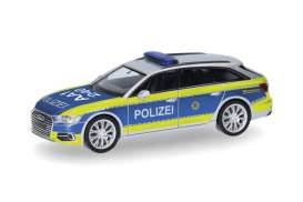 Audi  - A6 Avant blue/yellow - 1:87 - Herpa - H099271 - herpa099271 | Toms Modelautos
