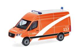 Mercedes Benz  - Sprinter 2018 orange - 1:87 - Herpa - H099240 - herpa099240 | Toms Modelautos