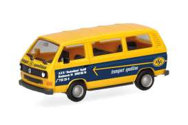 Volkswagen  - T3 yellow/blue - 1:87 - Herpa - H099219 - herpa099219 | Toms Modelautos