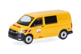 Volkswagen  - T6.1 yellow/red - 1:87 - Herpa - H099189 - herpa099189 | Toms Modelautos