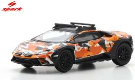 Lamborghini  - Huracan orange/white - 1:64 - Spark - 64S101 - spa64S101 | Toms Modelautos