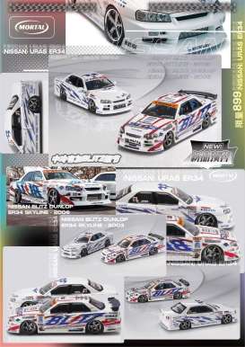 Nissan  - ER34 white/blue/red - 1:64 - Mortal Model - MT-002 - MT-002 | Toms Modelautos