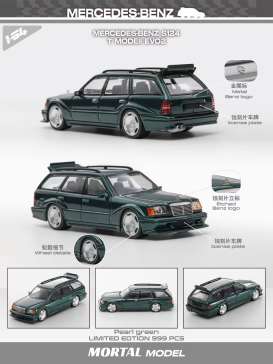Mercedes Benz  - S124 green - 1:64 - Mortal Model - MT-005 - MT-005 | Toms Modelautos